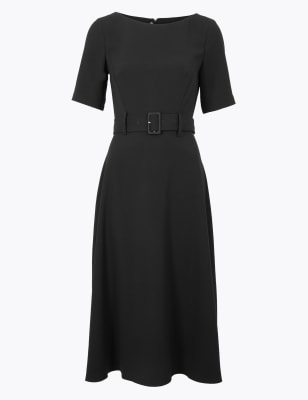 m&s fit and flare dress