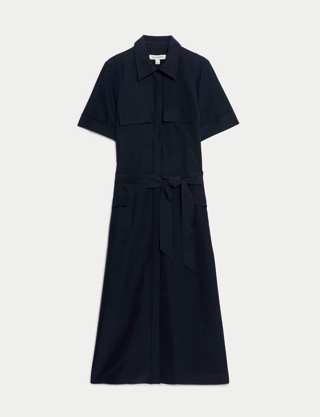 Belted Midaxi Utility Shirt Dress 1 of 5