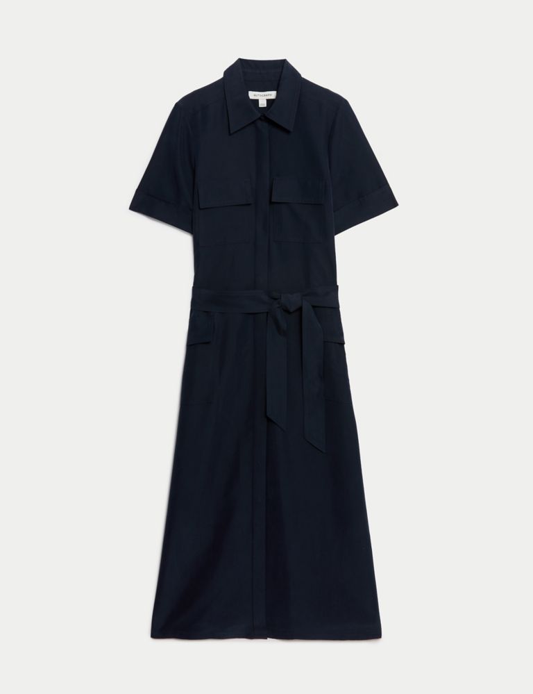 Belted Midaxi Utility Shirt Dress 3 of 5