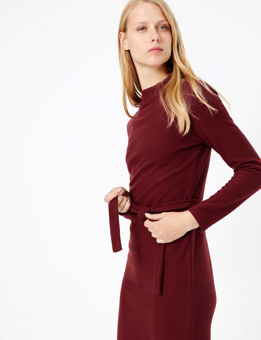 Belted Midi Shift Dress 3 of 4