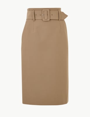 m&s camel skirt