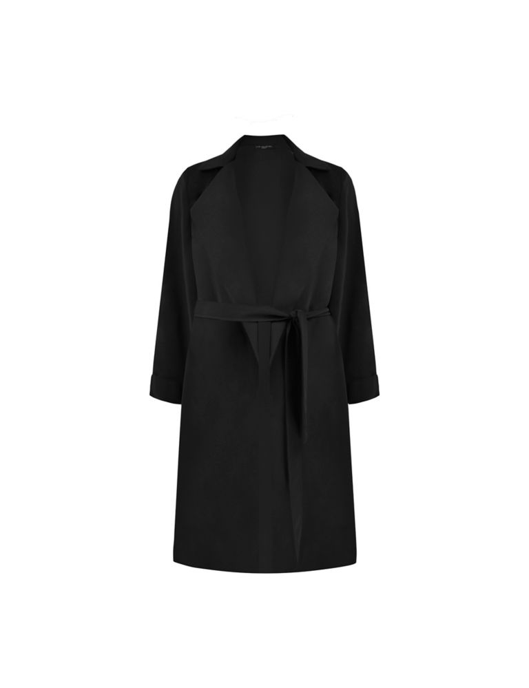 Belted Revere Collar Relaxed Tailored Coat 2 of 6