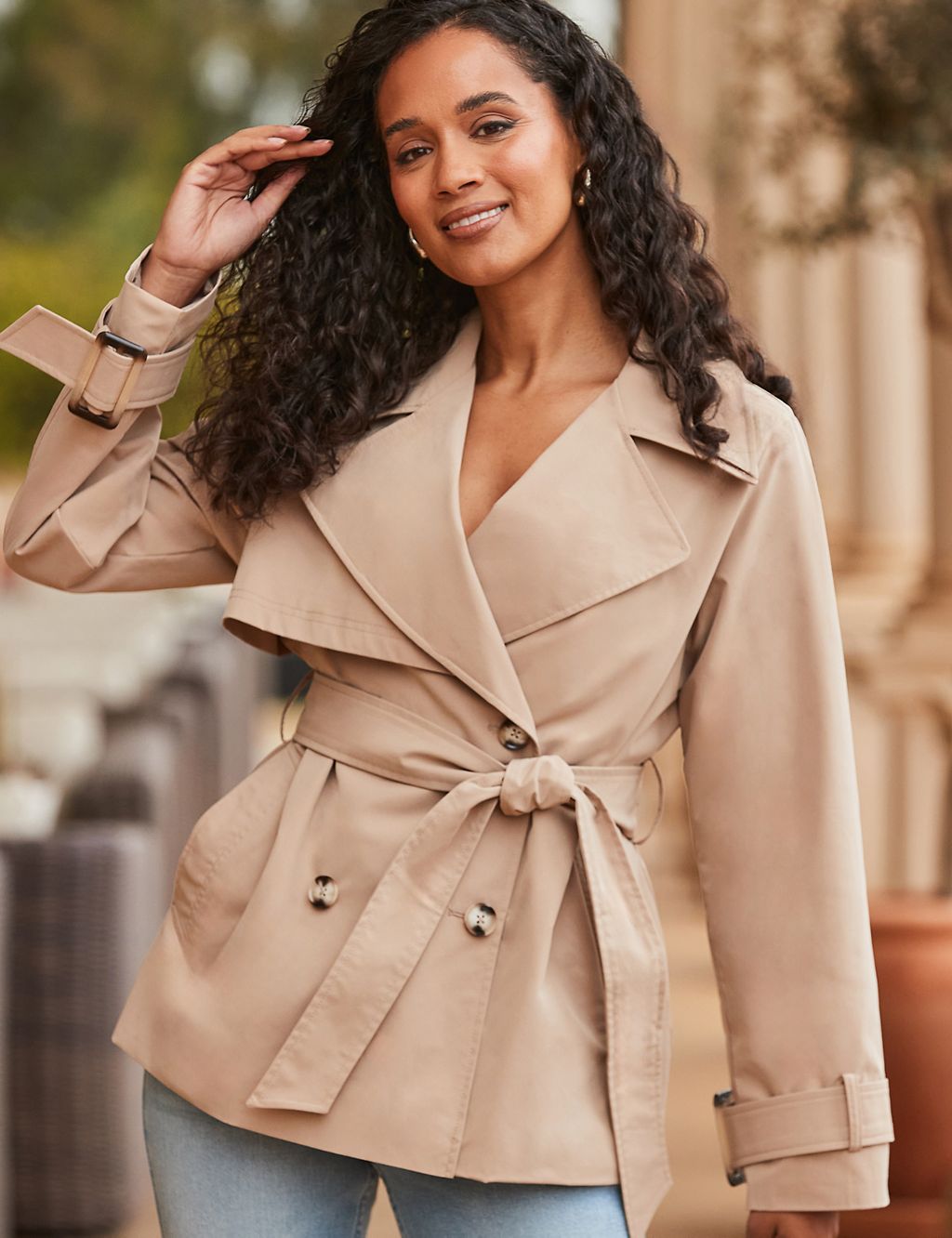 Belted Short Trench Coat 5 of 5