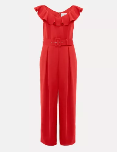 Belted Sleeveless Cropped Jumpsuit 2 of 4