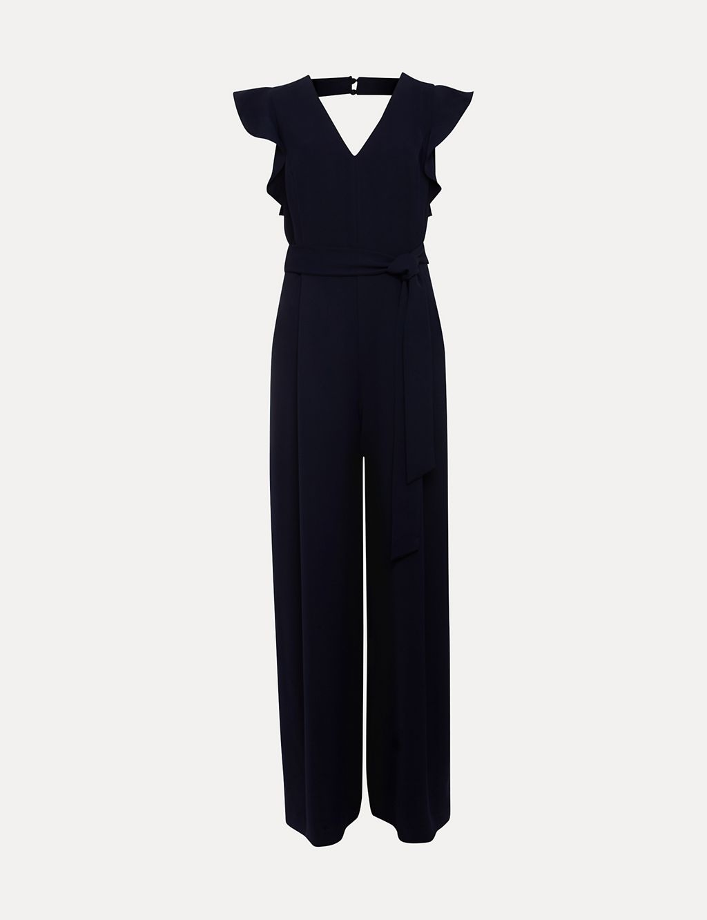 Belted Sleeveless Wide Leg Jumpsuit 1 of 6