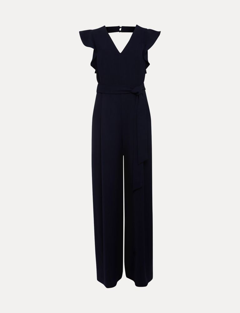 Belted Sleeveless Wide Leg Jumpsuit 2 of 6