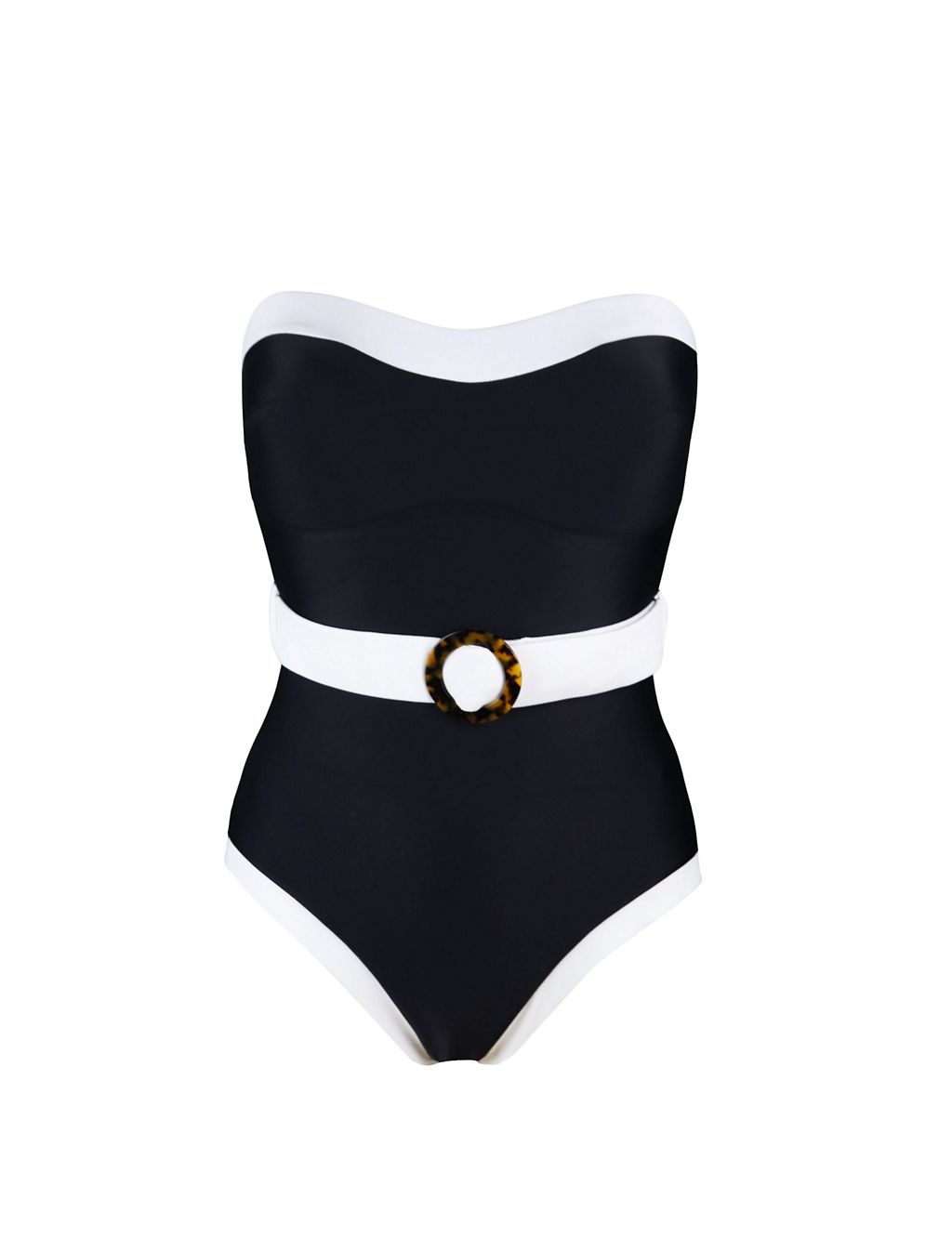 Belted Square Neck Swimsuit 1 of 5