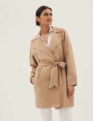 New Ex M&S Women Belted Trench Mac Coat with Stormwear Jacket Size 6-20 RRP £40
