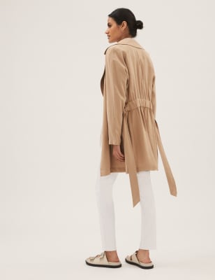 New Ex M&S Women Belted Trench Mac Coat with Stormwear Jacket Size 6-20 RRP £40