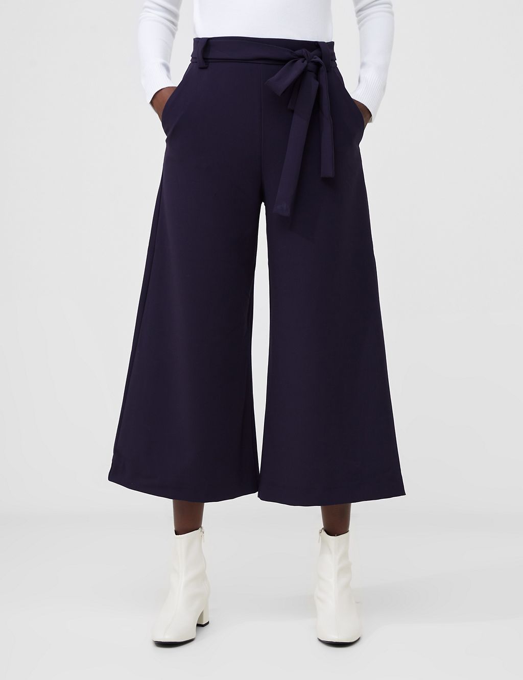 Belted Wide Leg Culottes 2 of 4