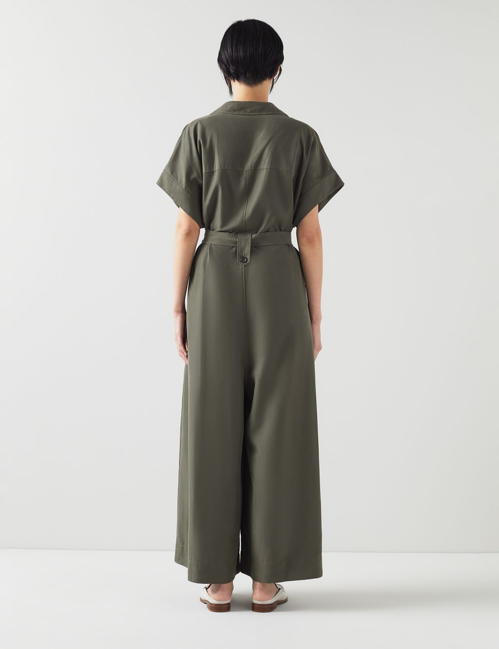 Belted Wide Leg Jumpsuit with Lyocell™ 4 of 4