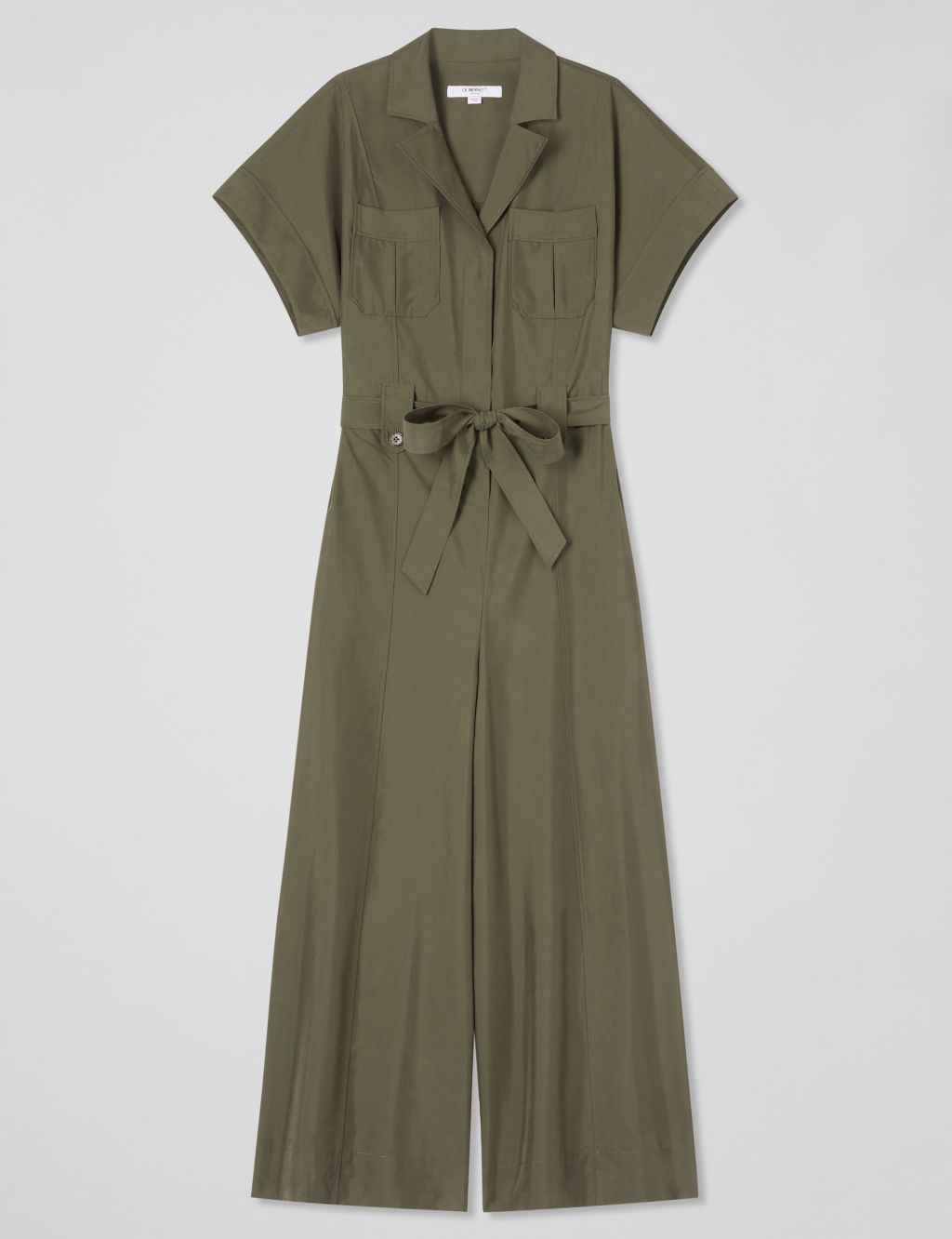 Belted Wide Leg Jumpsuit with Lyocell™ 1 of 4