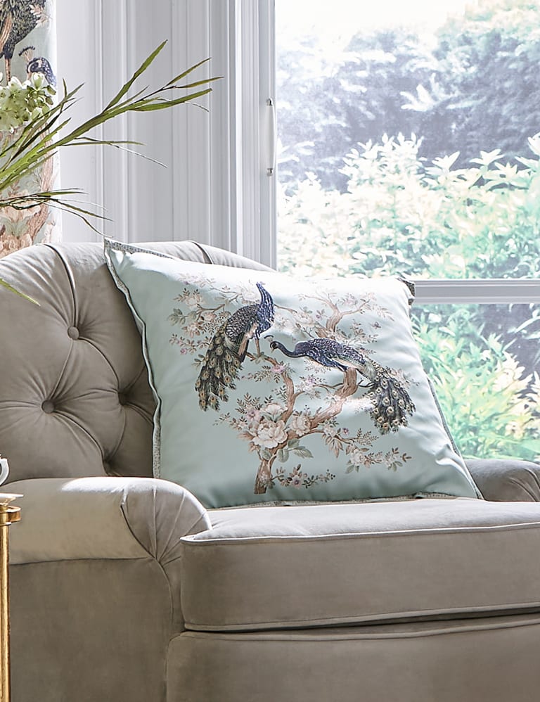 16 Cushion Cover in Laura Ashley Belvedere Peacock 