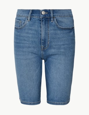 m and s denim shorts