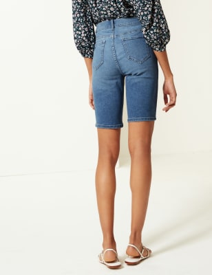 m and s denim shorts