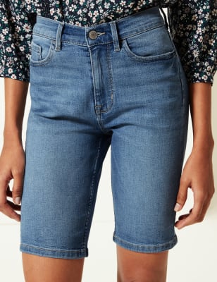 m and s denim shorts