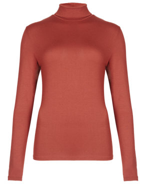Best of British Luxury Polo Neck Top Image 2 of 4