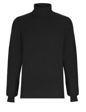 Best of British Pure Cashmere Roll Neck Jumper Image 2 of 3