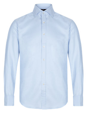 Best of British Pure Cotton Tailored Fit Shirt Image 2 of 4