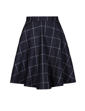 Best of British Pure New Wool Checked Flippy Mini Skirt Image 2 of 6