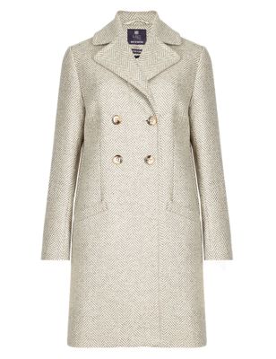 Best of British Pure Wool Herringbone Coat | M&S Collection | M&S