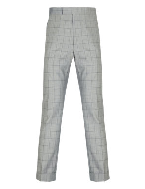 Best of British Pure Wool Large Check Windowpane Trouser Image 2 of 6