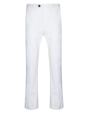 Best of British White Cotton Trousers Image 2 of 5