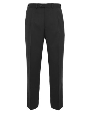 Big & Tall Active Waistband Supercrease® Wool Blend Twin Pleat Trousers Image 2 of 3