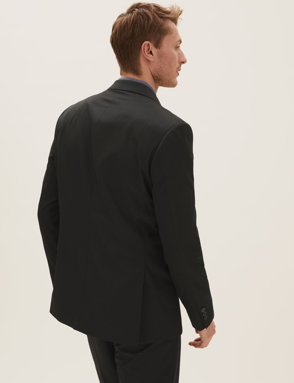 Big & Tall Black Regular Fit Suit Jacket M&S Collection M&S