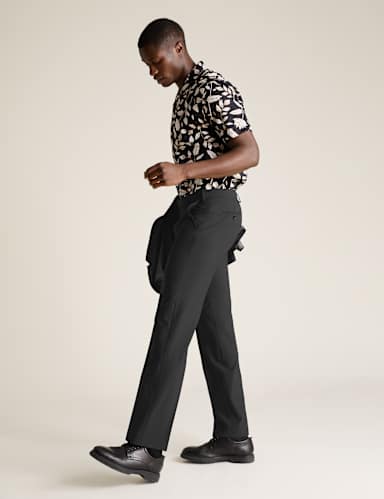 Big & Tall Black Regular Fit Suit Trousers 1 of 7