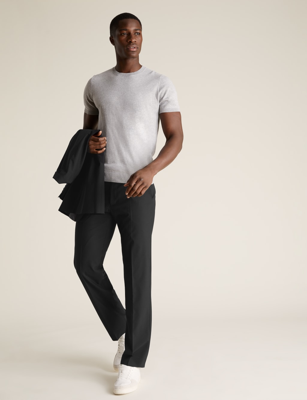 Big & Tall Black Regular Fit Suit Trousers 5 of 7