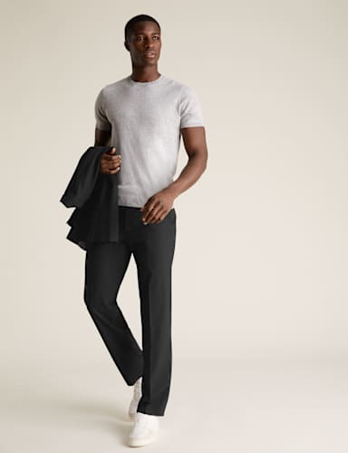 Big & Tall Black Regular Fit Suit Trousers 7 of 7