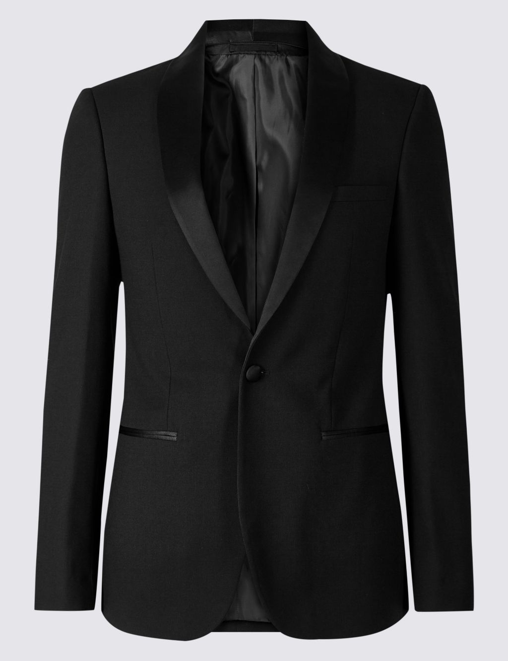 Big & Tall Black Textured Slim Fit Jacket | M&S Collection | M&S
