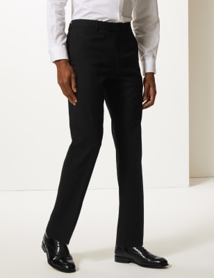 tall slim leg black trousers