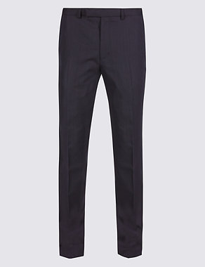 Big & Tall Blue Slim Fit Trousers Image 2 of 3