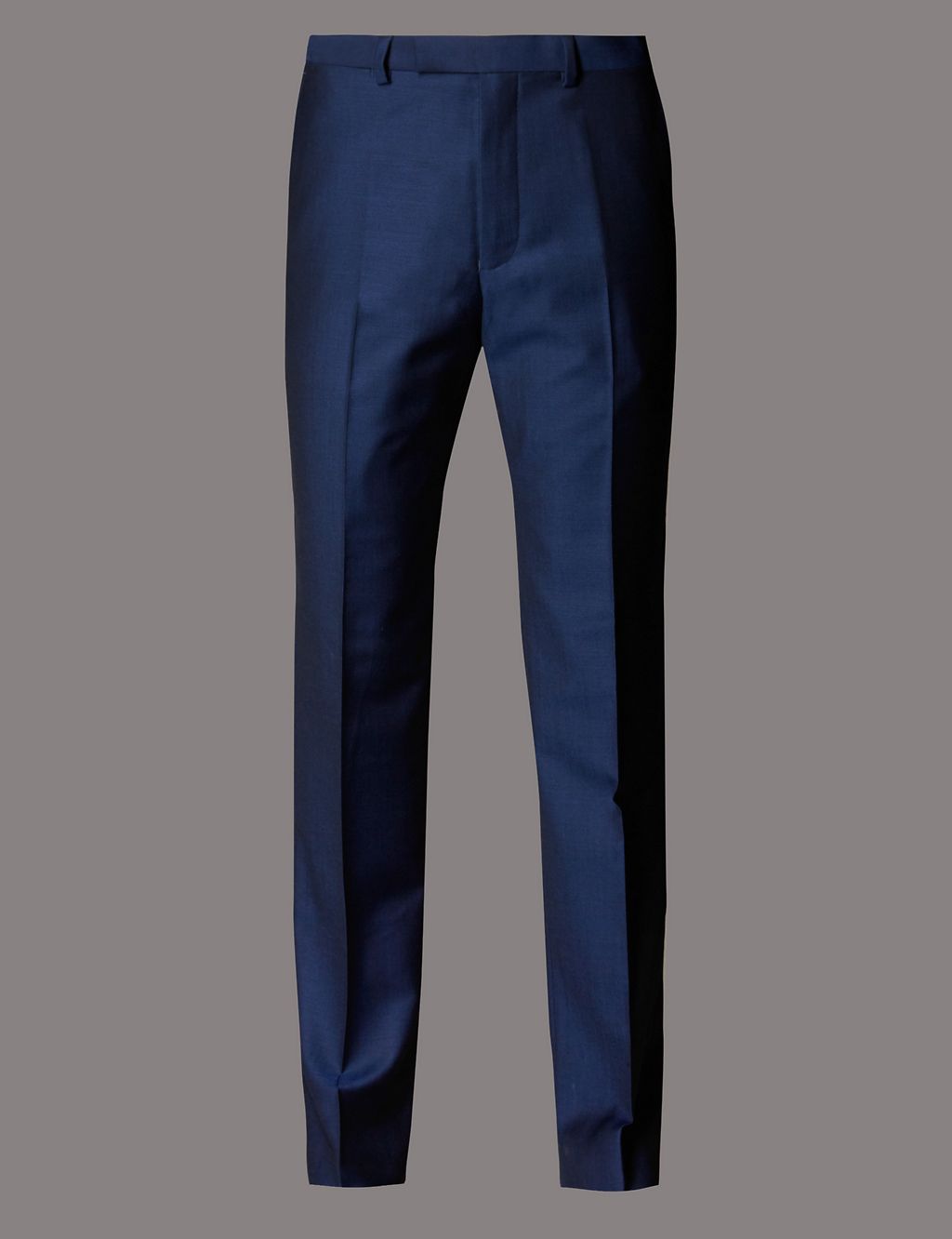Big & Tall Blue Tailored Fit Wool Trousers 3 of 3
