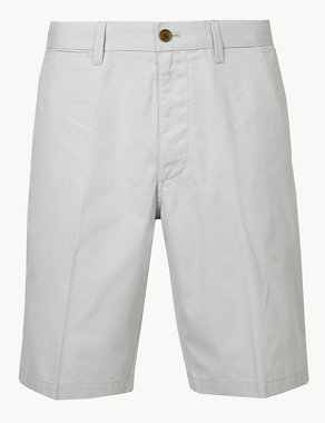 Big & Tall Cotton Rich Chino Shorts Image 2 of 5