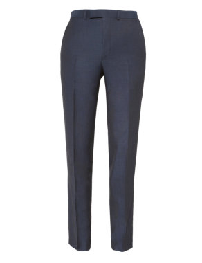 Big & Tall Flat Front Suit Trousers with Wool Image 2 of 5