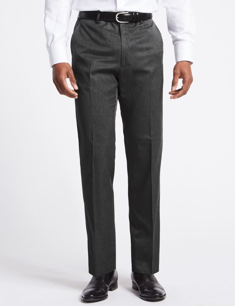 Big & Tall Grey Regular Fit Trousers 1 of 5