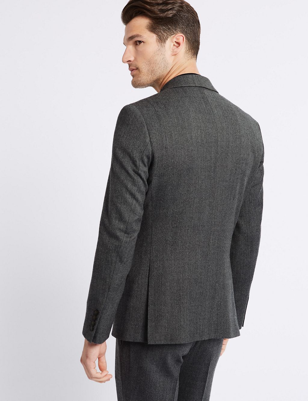 Big & Tall Grey Tailored Fit Jacket 8 of 9