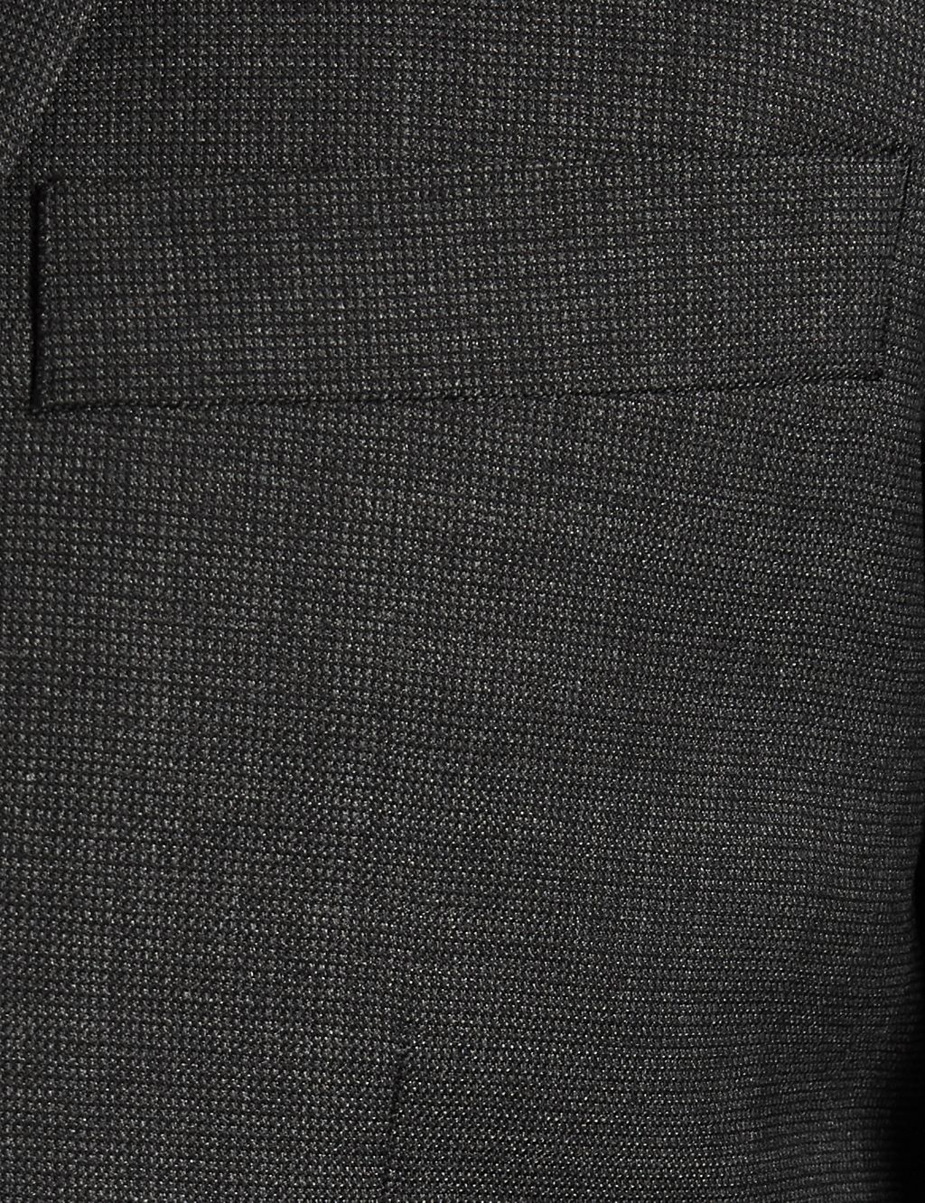 Big & Tall Grey Textured Tailored Fit Jacket 6 of 8