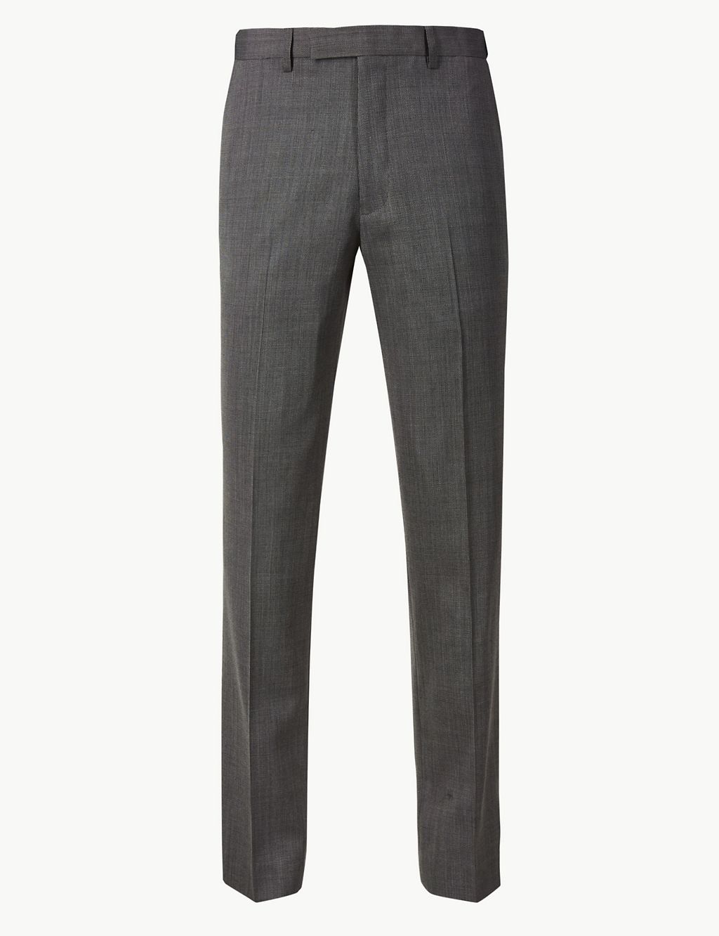 Big & Tall Grey Textured Tailored Fit Trousers 1 of 5