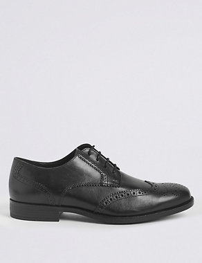 Big & Tall Leather Gibson Brogue Shoes Image 2 of 6