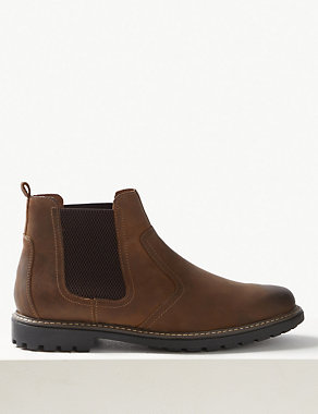 Big & Tall Leather Pull-on Chelsea Boots Image 2 of 6