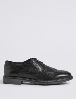 Big & Tall Leather Red Sole Brogue Shoes Image 2 of 5