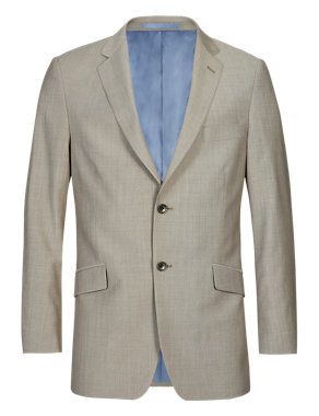 Big & Tall Lightweight Pure Wool 2 Button Pinstriped Jacket with Odegon™ Image 2 of 7