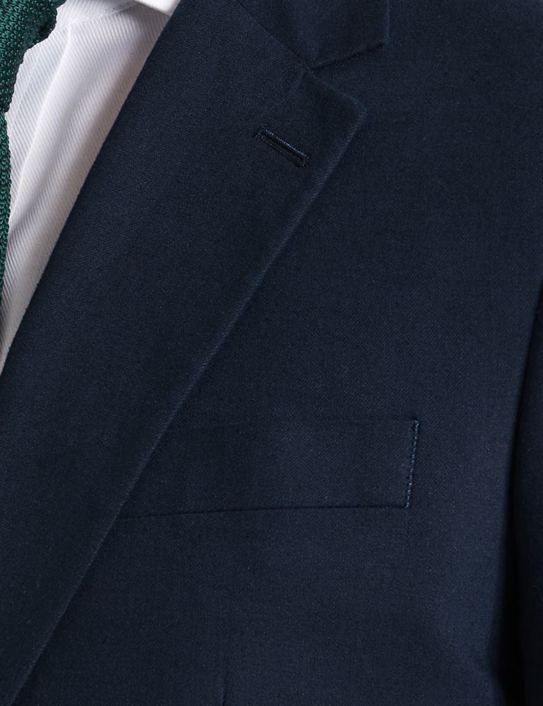 Big & Tall Linen Blend 2 Button Jacket 7 of 8