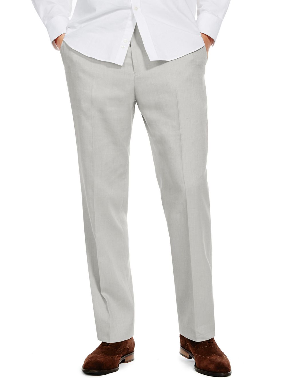 Big & Tall Linen Miracle™ Flat Front Trousers 3 of 3
