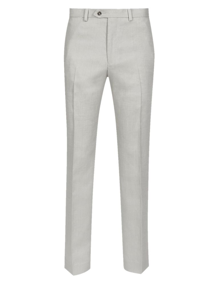 Big & Tall Linen Miracle™ Flat Front Trousers 2 of 3