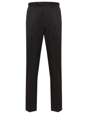 Big & Tall Machine Washable Flat Front Twill Trousers Image 2 of 6